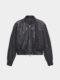 Шкіряна куртка MANGO Fanta модель 67041507_99 Фото