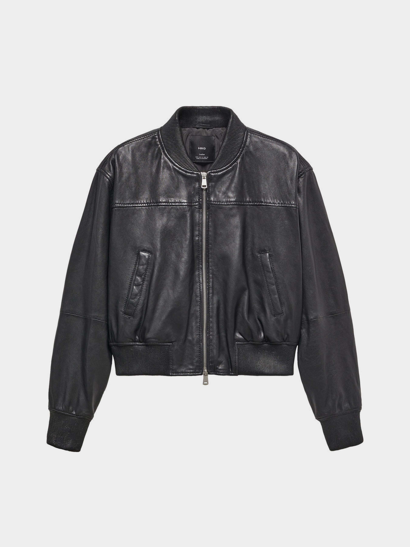 Шкіряна куртка MANGO Fanta модель 67041507_99 Фото