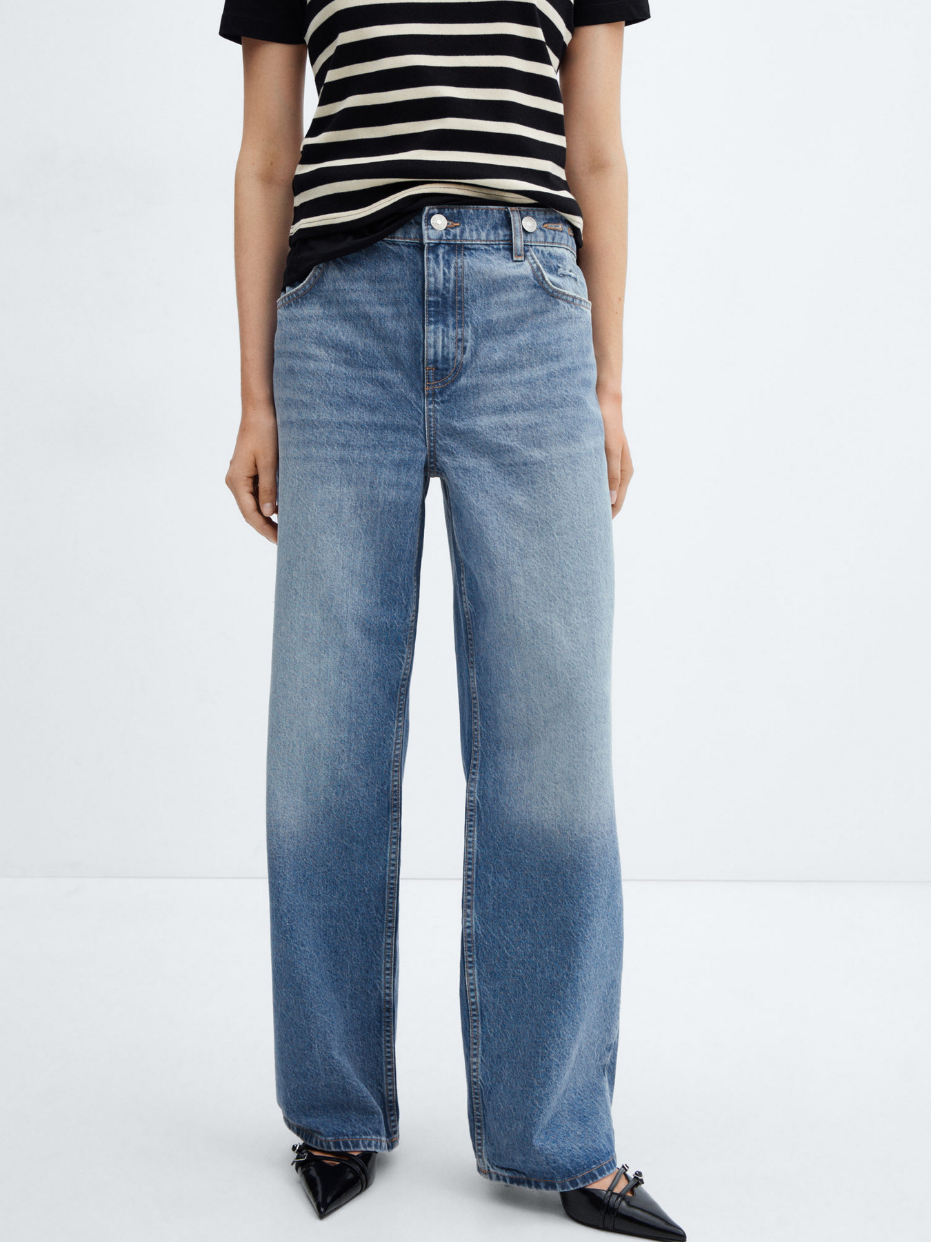 Широкі джинси MANGO Mermaid модель 67044789_DI Фото