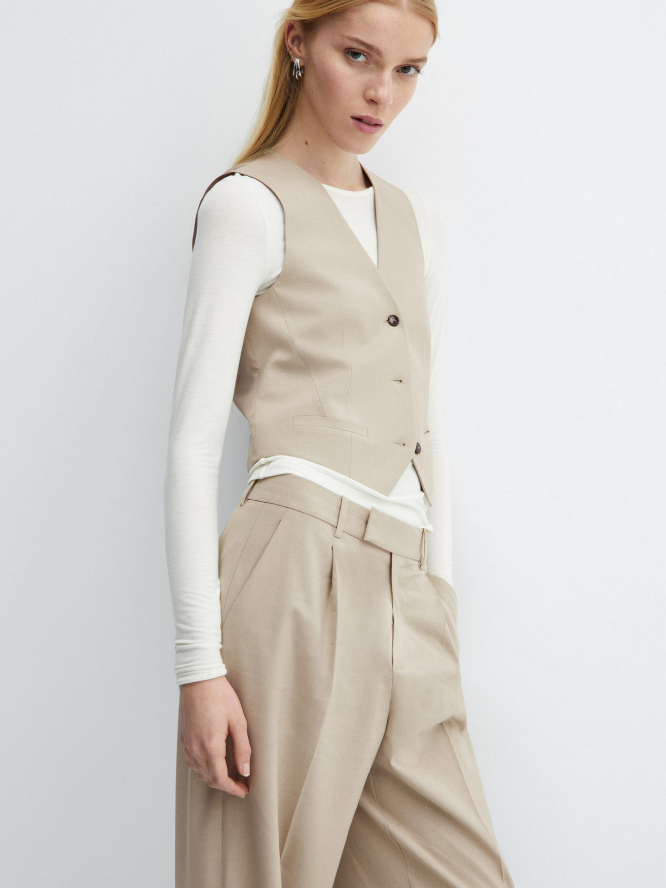 Жилет классический MANGO Maura модель 67054072_8 Фото