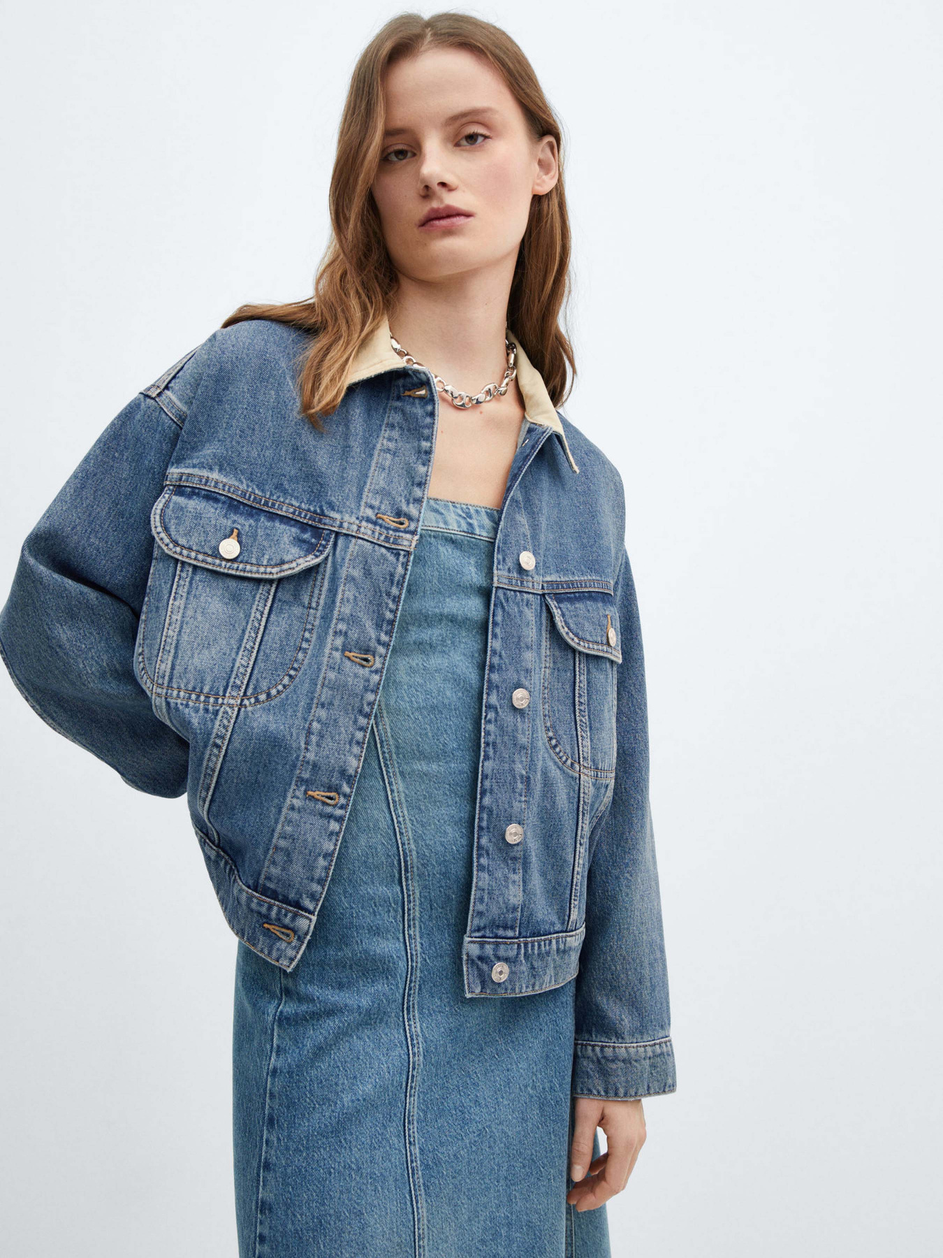 Джинсовая куртка MANGO Rooster модель 67074021_TM Фото