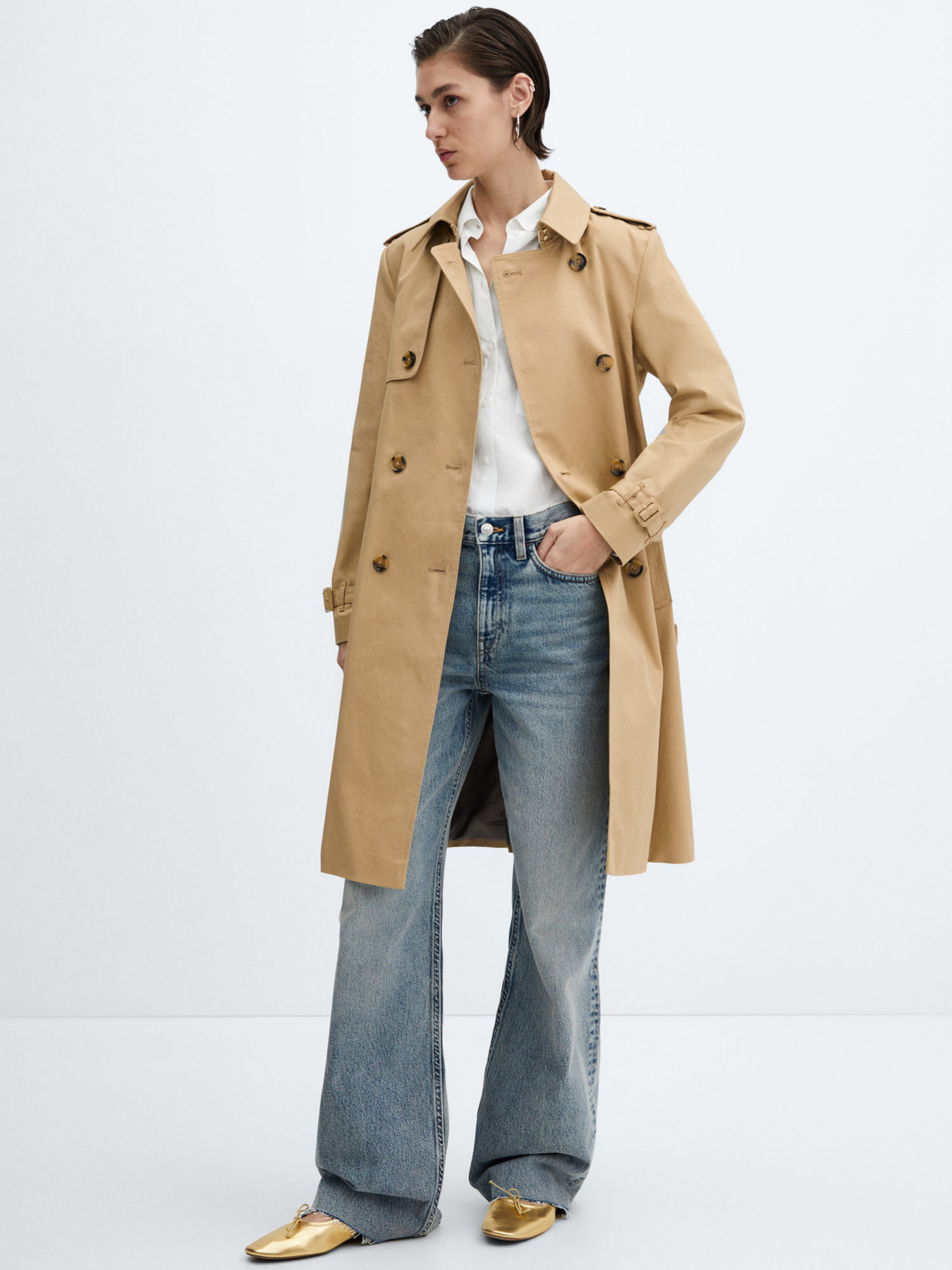 Тренч MANGO Polana модель 67084018_8 Фото