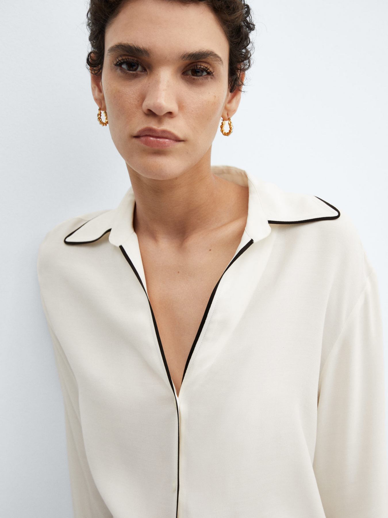 Рубашка повседневная MANGO Monna модель 67084070_5 Фото