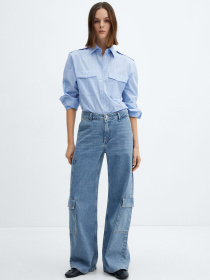 Широкие джинсы MANGO Cargo модель 67094062_TM Фото