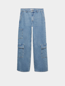 Широкие джинсы MANGO Cargo модель 67094062_TM Фото