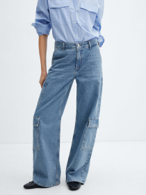 Широкие джинсы MANGO Cargo модель 67094062_TM Фото