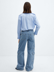 Широкие джинсы MANGO Cargo модель 67094062_TM Фото