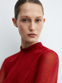 Блуза MANGO Roses модель 67094065_70 Фото