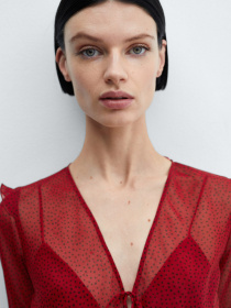 Платье макси MANGO Roses модель 67094071_70 Фото