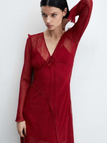 Платье макси MANGO Roses модель 67094071_70 Фото