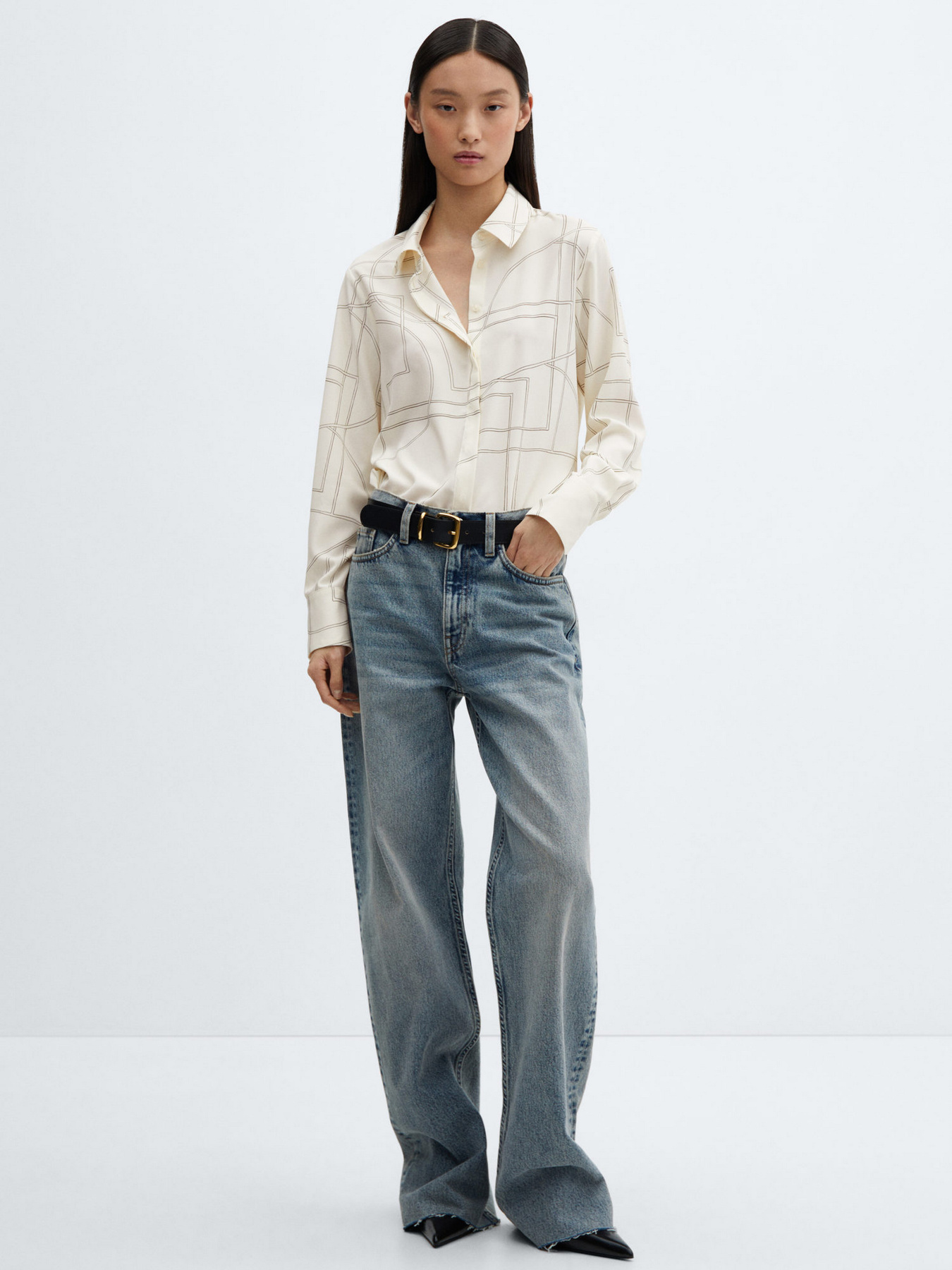 Сорочка повсякденна MANGO Basic модель 67020435_5 Фото