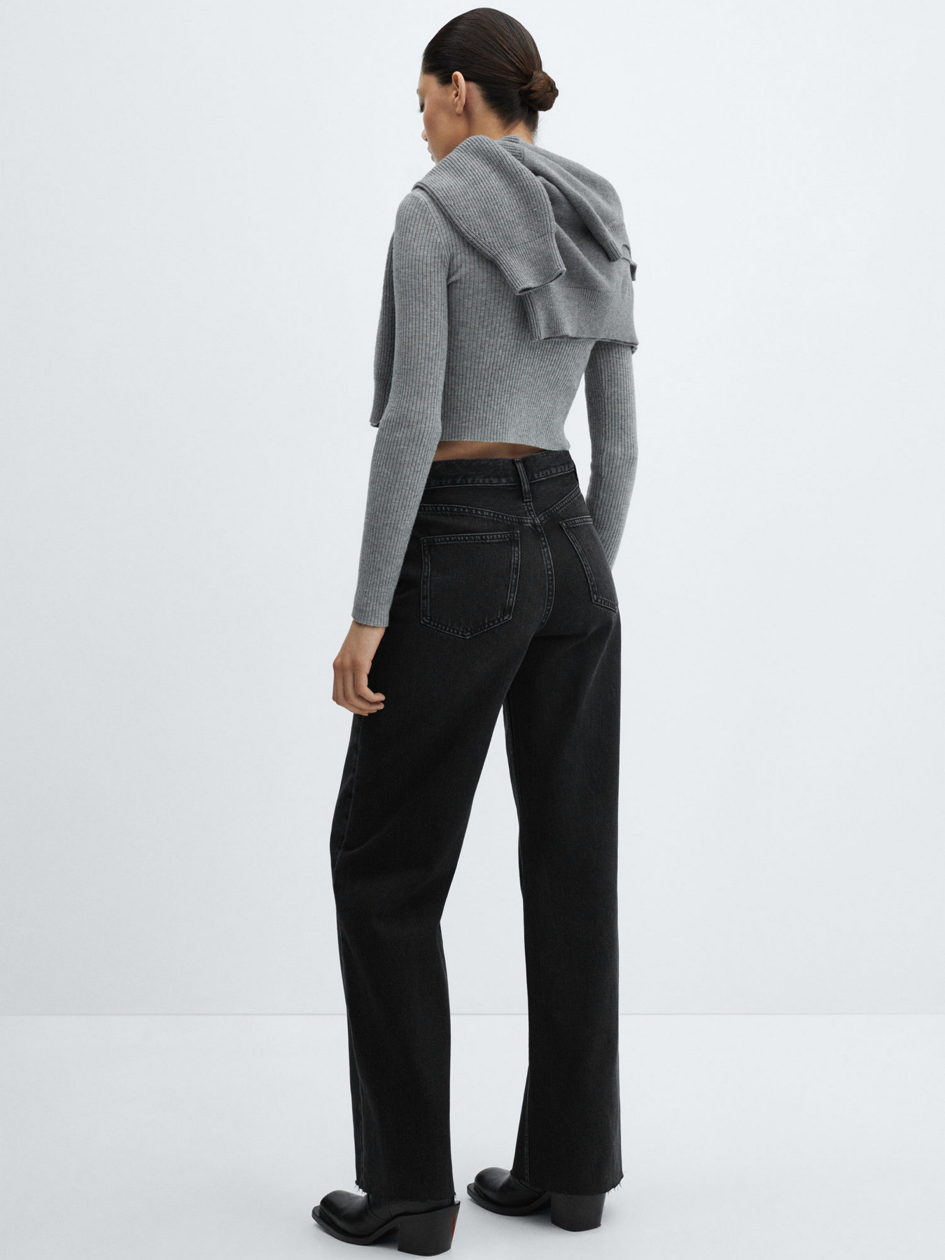 Широкие джинсы MANGO Denver модель 67033262_TN Фото