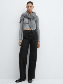 Широкие джинсы MANGO Denver модель 67033262_TN Фото