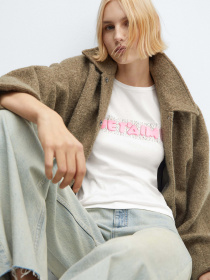 Футболка MANGO Kiss модель 67044029_1 Фото