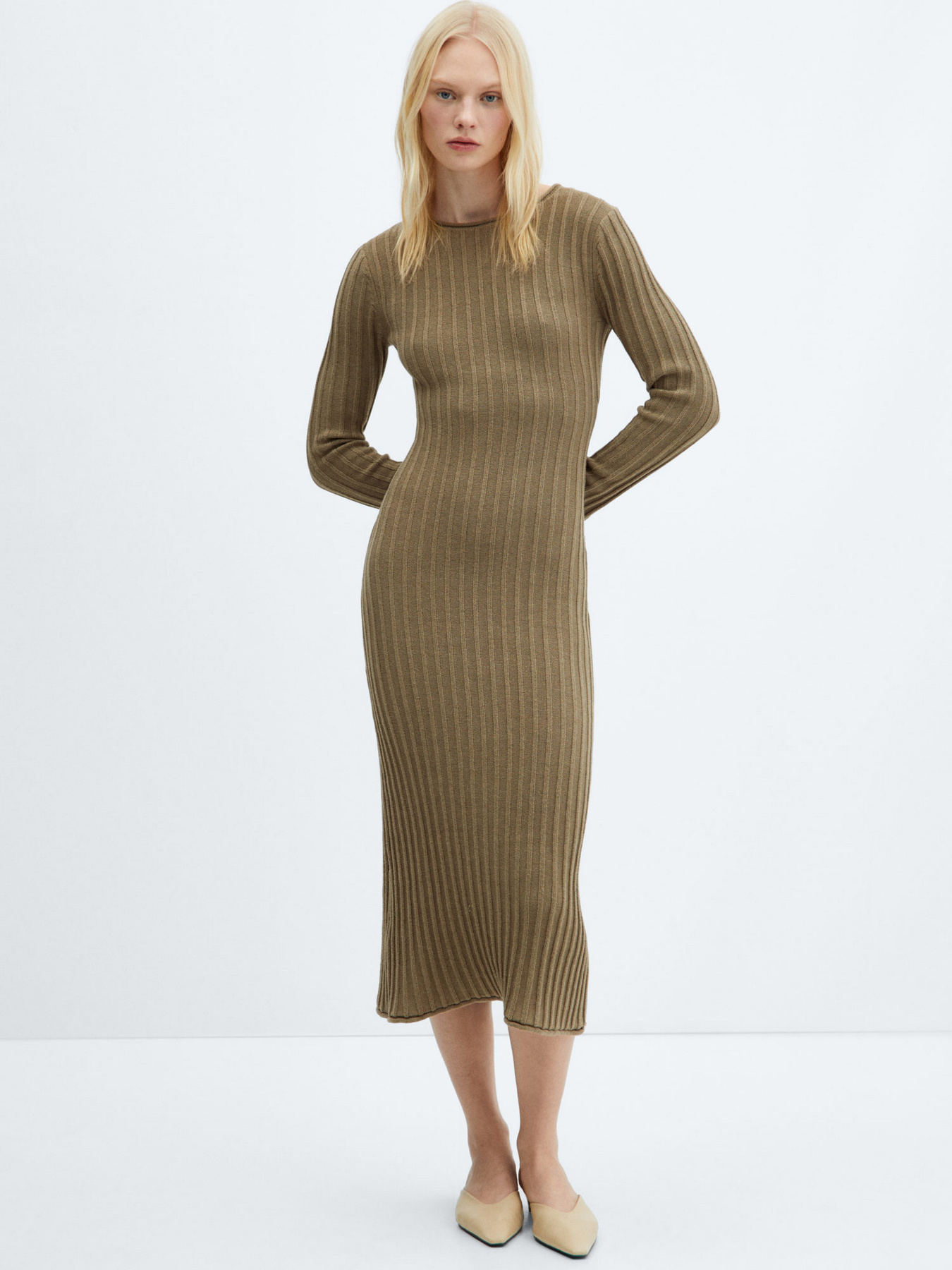 Платье миди MANGO Africa модель 67074050_37 Фото