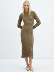 Платье миди MANGO Africa модель 67074050_37 Фото