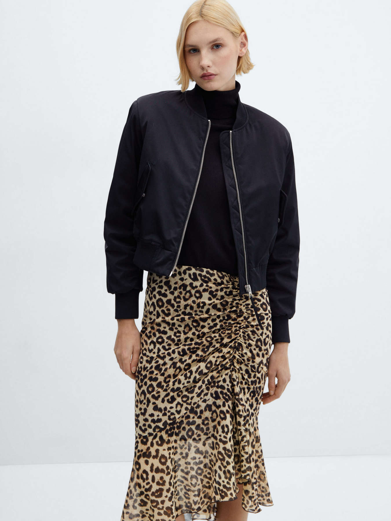 Юбка миди MANGO Leo модель 67084029_99 Фото