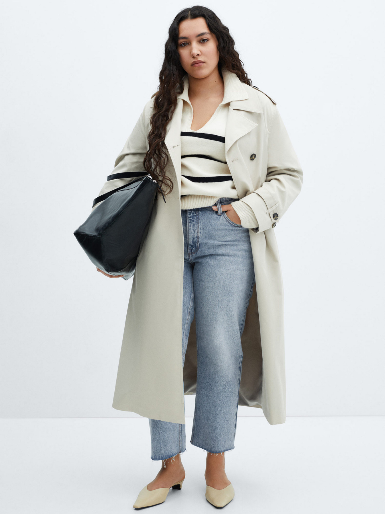 Широкі джинси MANGO Blanca модель 67095742_TM Фото