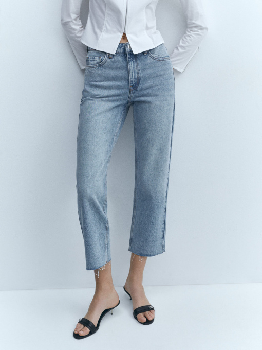 Широкие джинсы MANGO Blanca модель 67095742_TM Фото