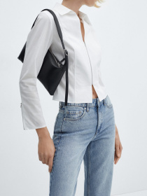 Широкие джинсы MANGO Blanca модель 67095742_TM Фото