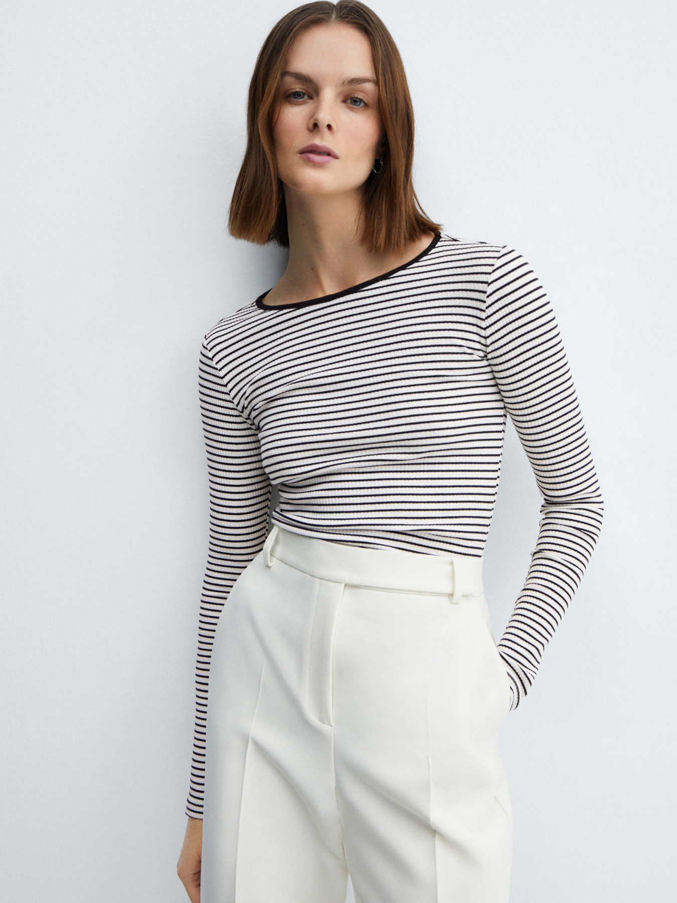 Лонгслів MANGO Eros модель 67024785_2 Фото