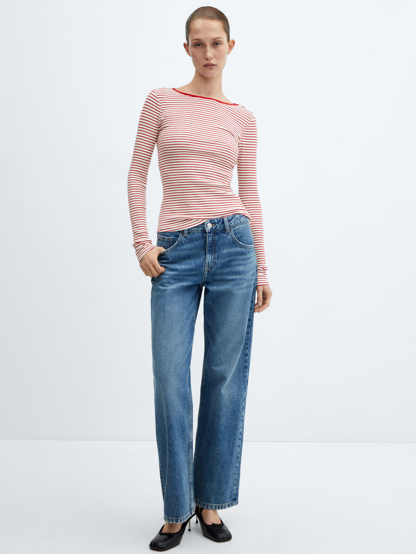 Лонгслів MANGO Eros модель 67024785_70 Фото