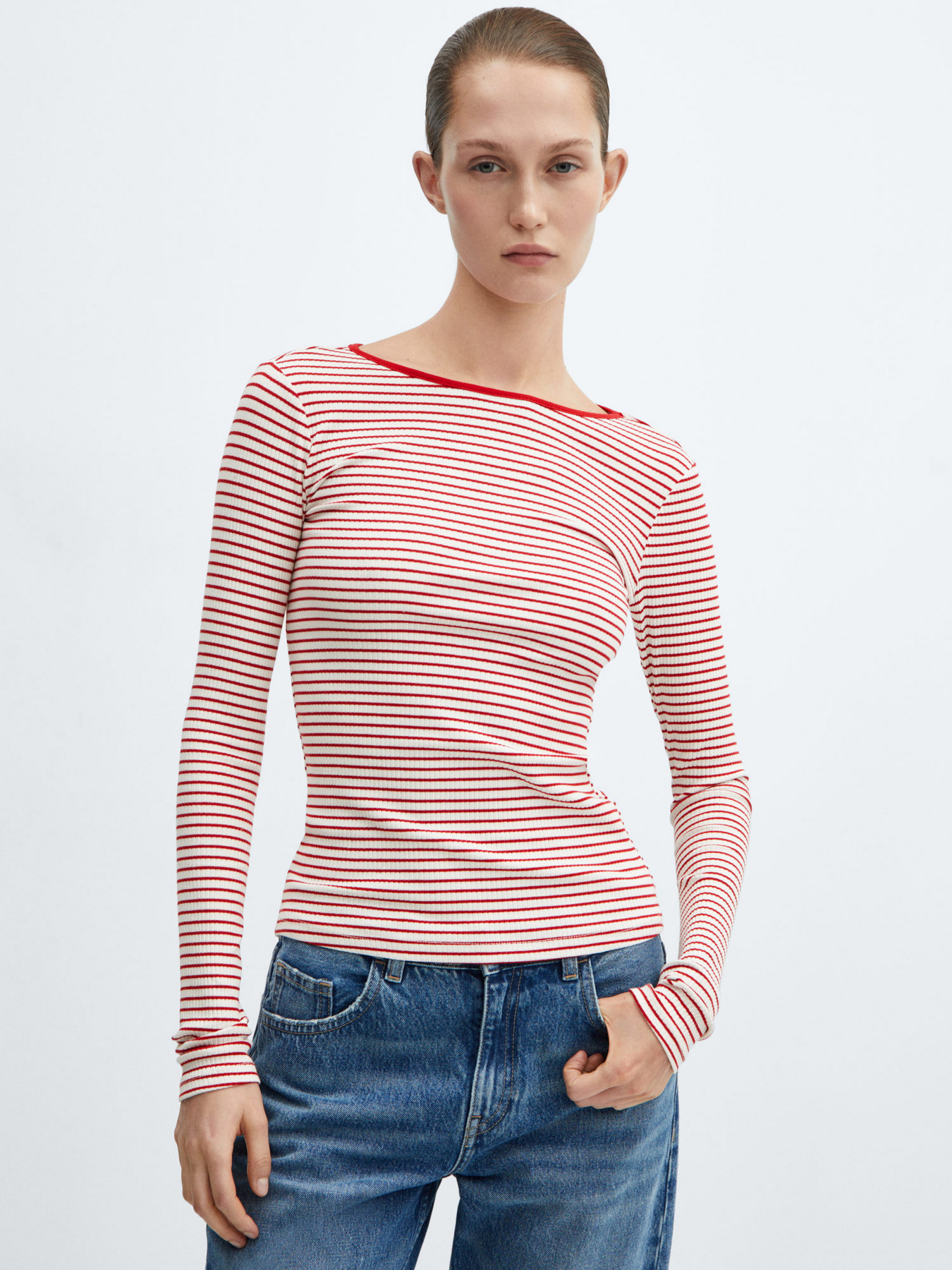 Лонгслів MANGO Eros модель 67024785_70 Фото