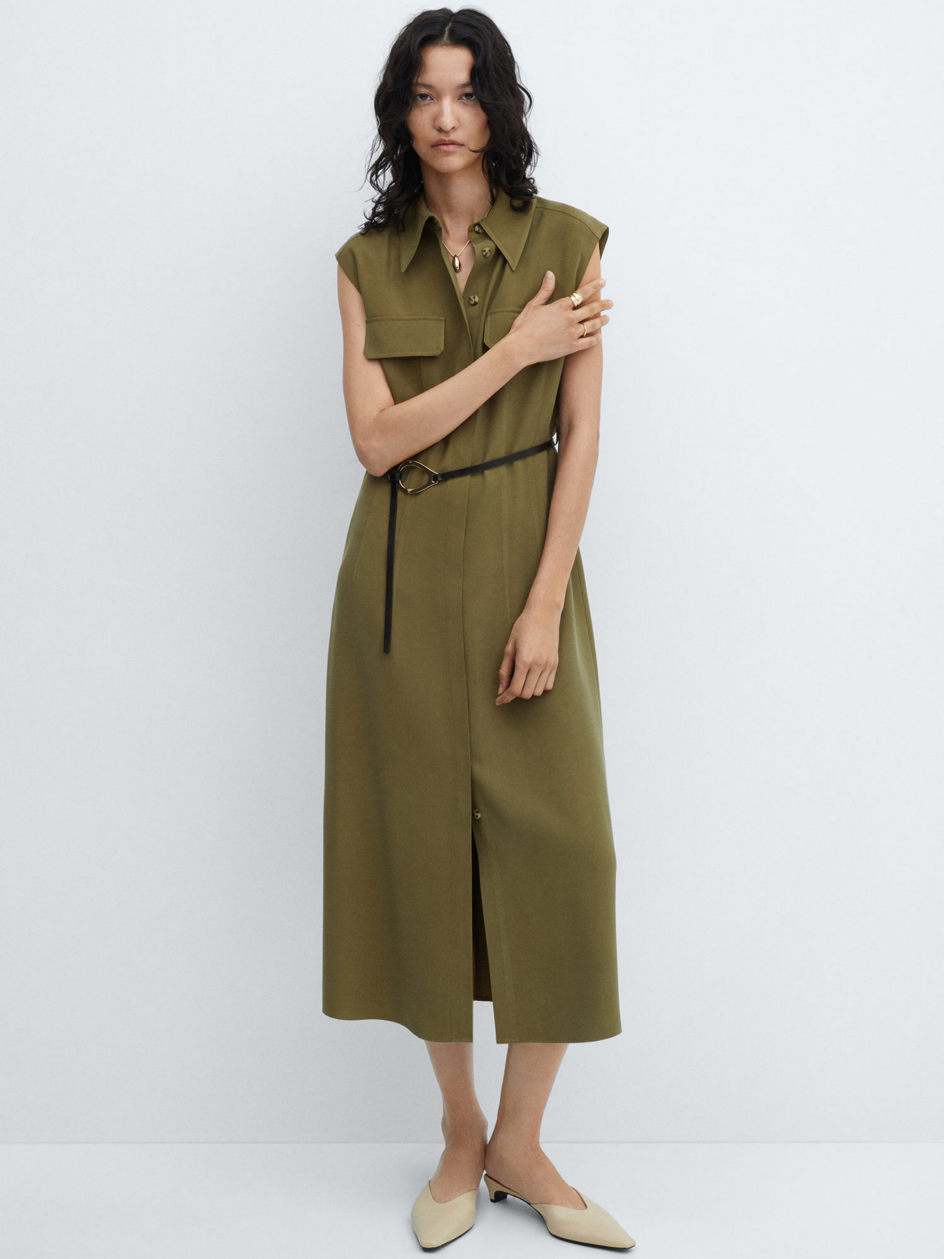 Платье миди MANGO Casino модель 67035738_37 Фото