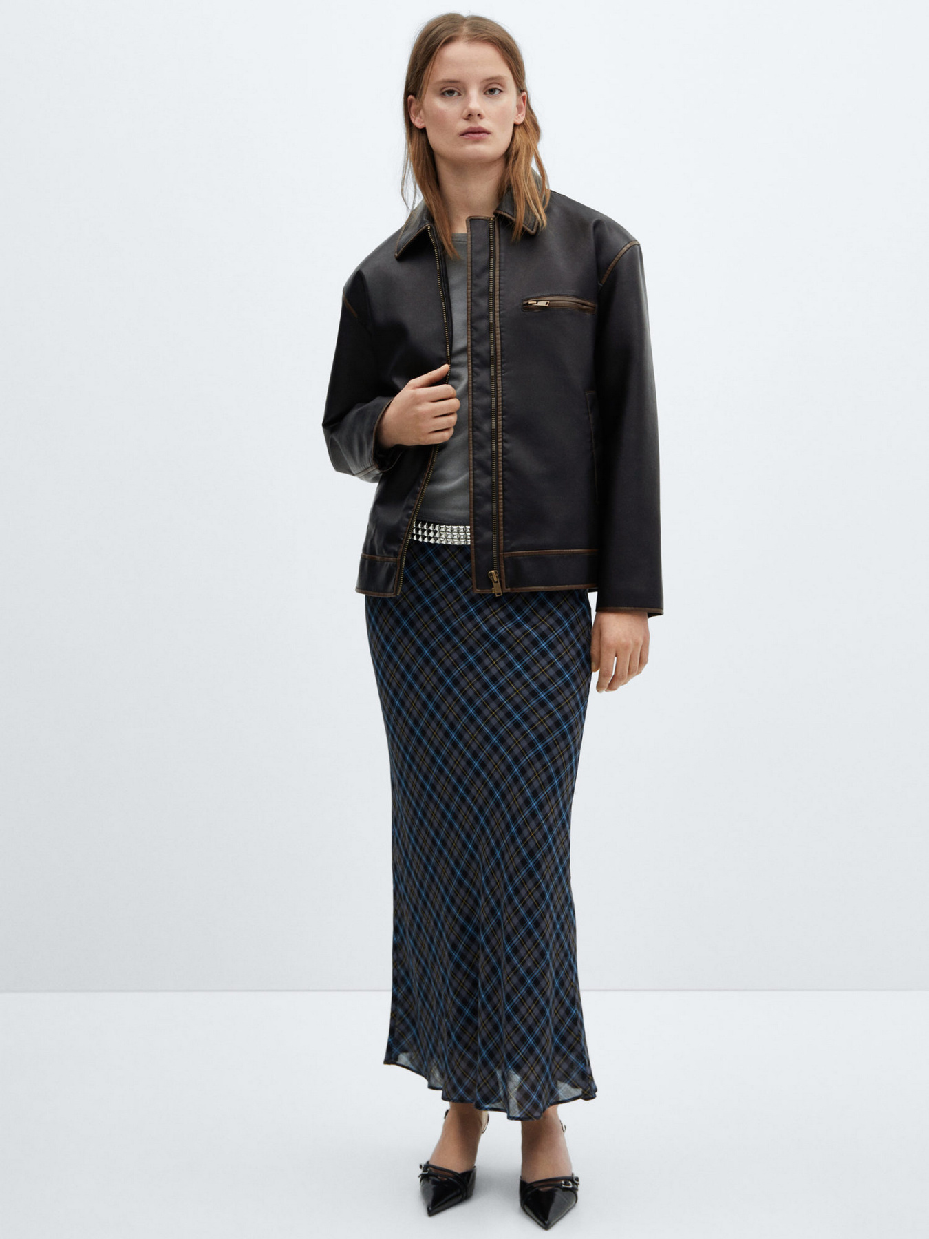 Шкіряна куртка MANGO Napoli модель 67044787_30 Шкіряна куртка MANGO Napoli модель 67044787_30 Фото