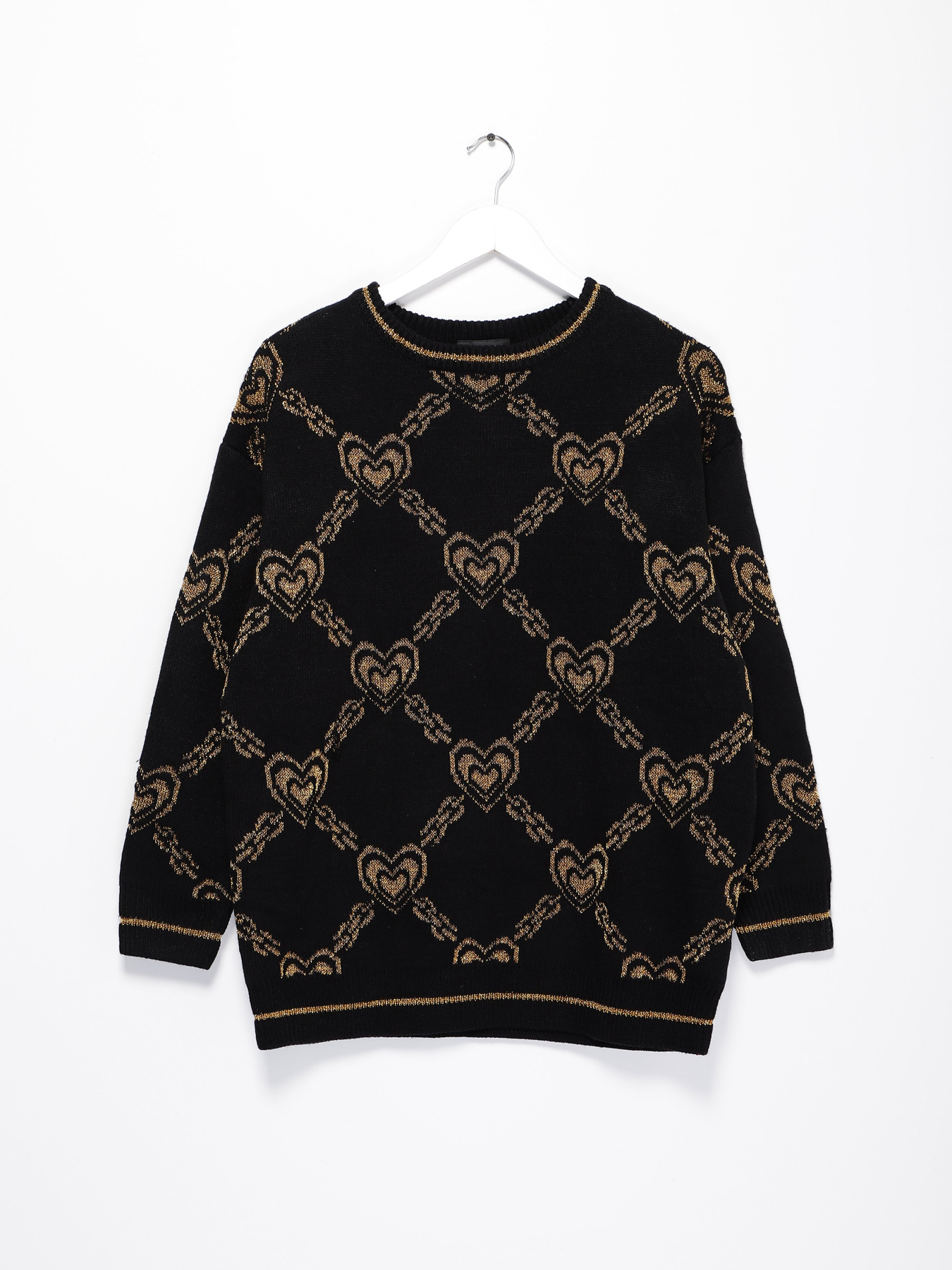 Джемпер Monki модель 0450294_чорний з золотим Фото