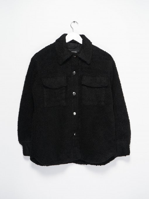 Шуба Monki Модель 0871502_чорний Фото