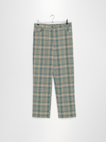 Повсякденні штани Monki модель 0873804_бежевий з зеленим Фото