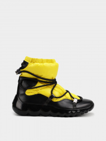 Сапоги дутики Moncler модель 12112091_жовтий з чорним Фото