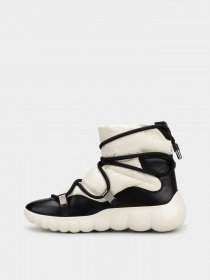 Сапоги дутики Moncler модель 12112091_білий з чорним Фото