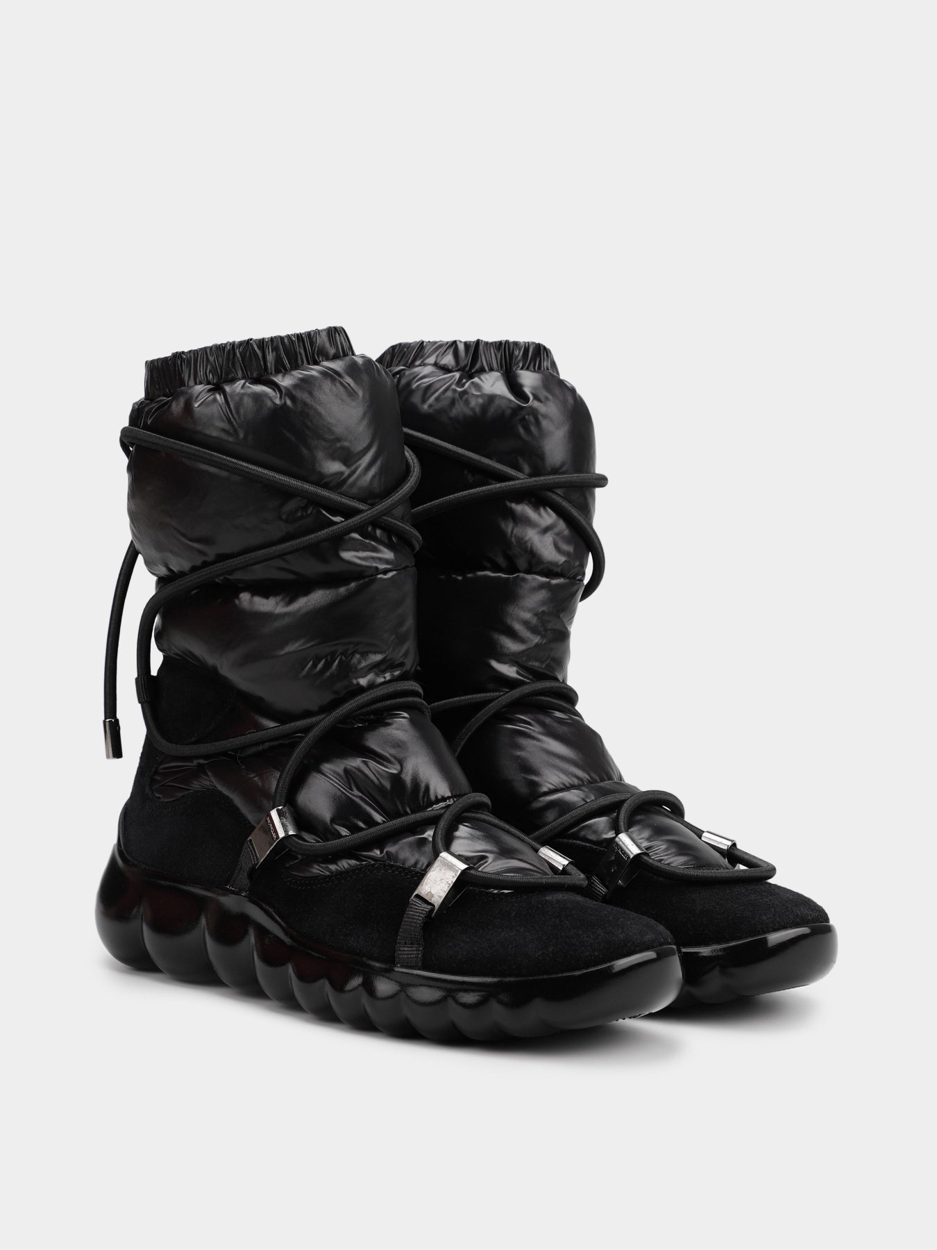 Сапоги дутики Moncler модель 1211210_чорний Фото