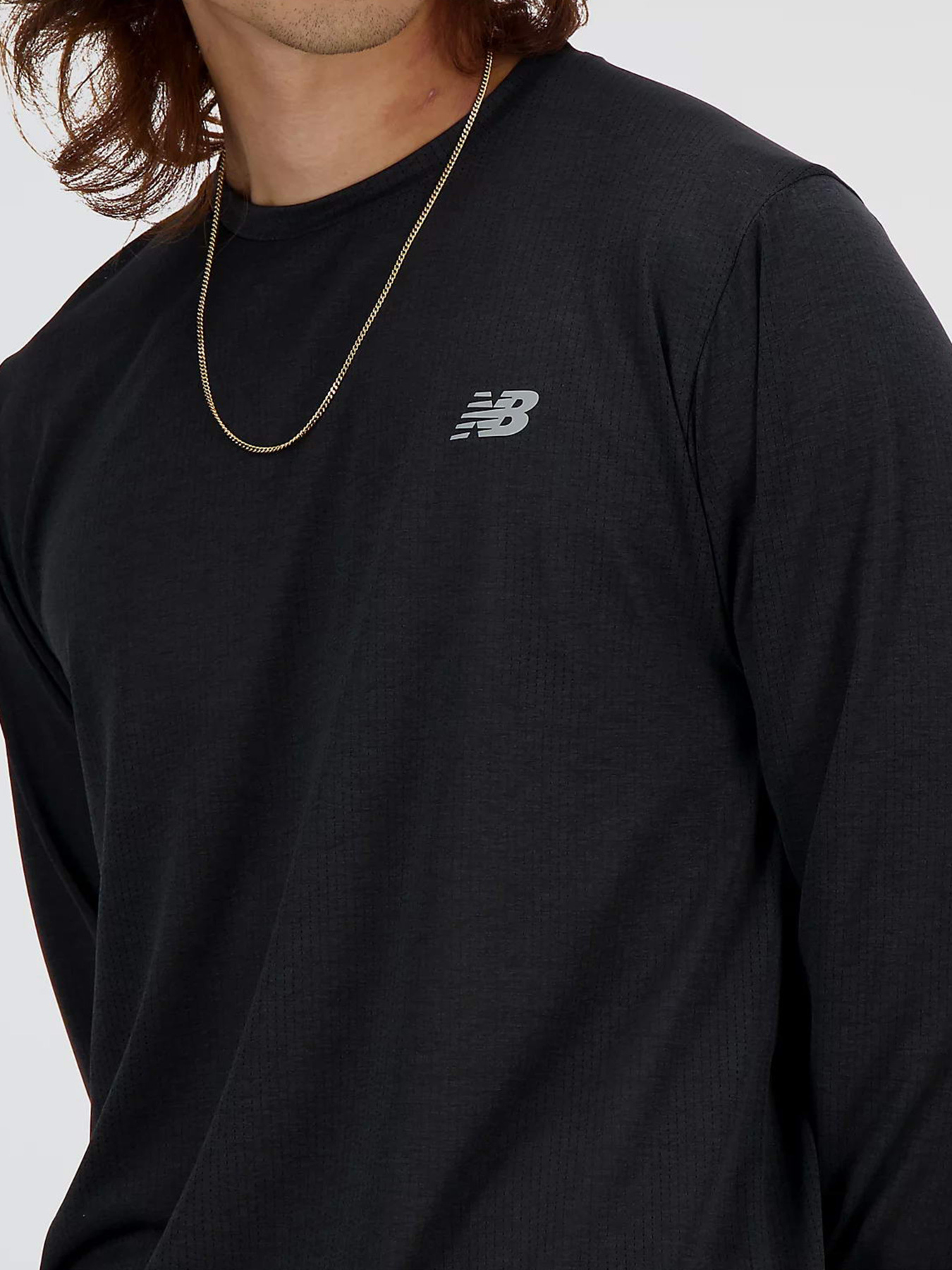 Лонгслів New Balance PERFORMANCE модель MT41256BK Лонгслів New Balance PERFORMANCE модель MT41256BK Фото