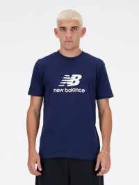 Темно-синій - Футболка New Balance Stacked Logo