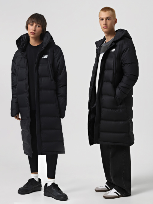 Зимняя куртка New Balance BENCH LONG DOWN модель MJ231054BK Фото