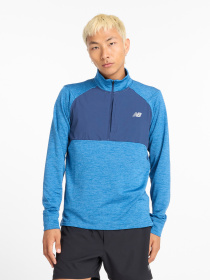 Кофта спортивная New Balance Athletics Heat Grid 1/2 Zip модель MT43204HEB Фото