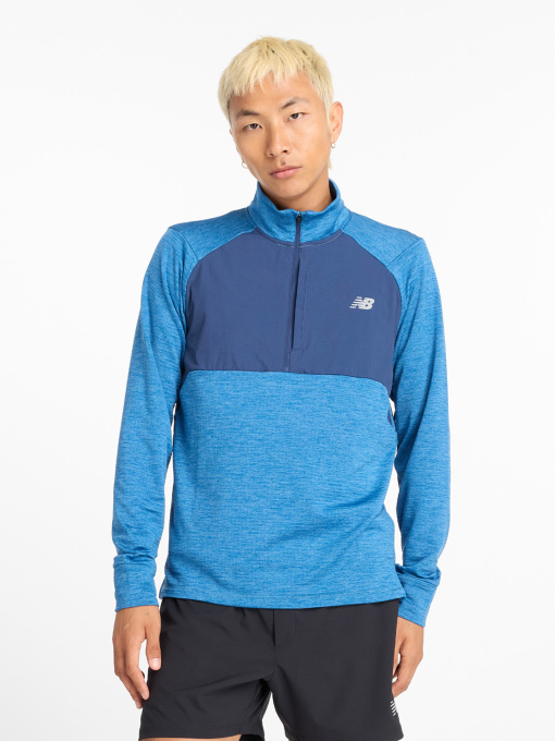 Кофта спортивная New Balance Athletics Heat Grid 1/2 Zip модель MT43204HEB Фото