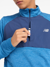Спортивная кофта New Balance ATHLETICS HEAT GRID 1/2 ZIP модель MT43204HEB Фото
