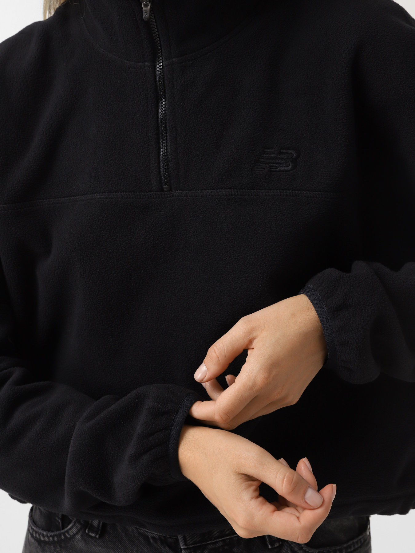 Спортивна кофта New Balance POLAR FLEECE HZ модель WT43529BK Фото