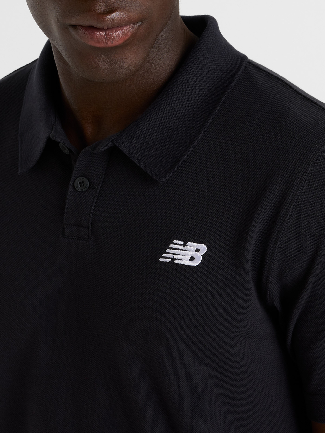 Поло New Balance Cotton Pique модель MT51519BK Фото