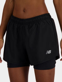 Шорты спортивные New Balance ESSENTIALS 2IN1 модель WS41225BK Фото