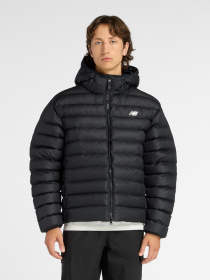 Зимняя куртка New Balance HOODED PUFFER модель MO53500BK Фото