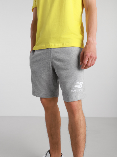 Шорти New Balance Essentials Stacked Logo модель MS03558AG — фото - INTERTOP