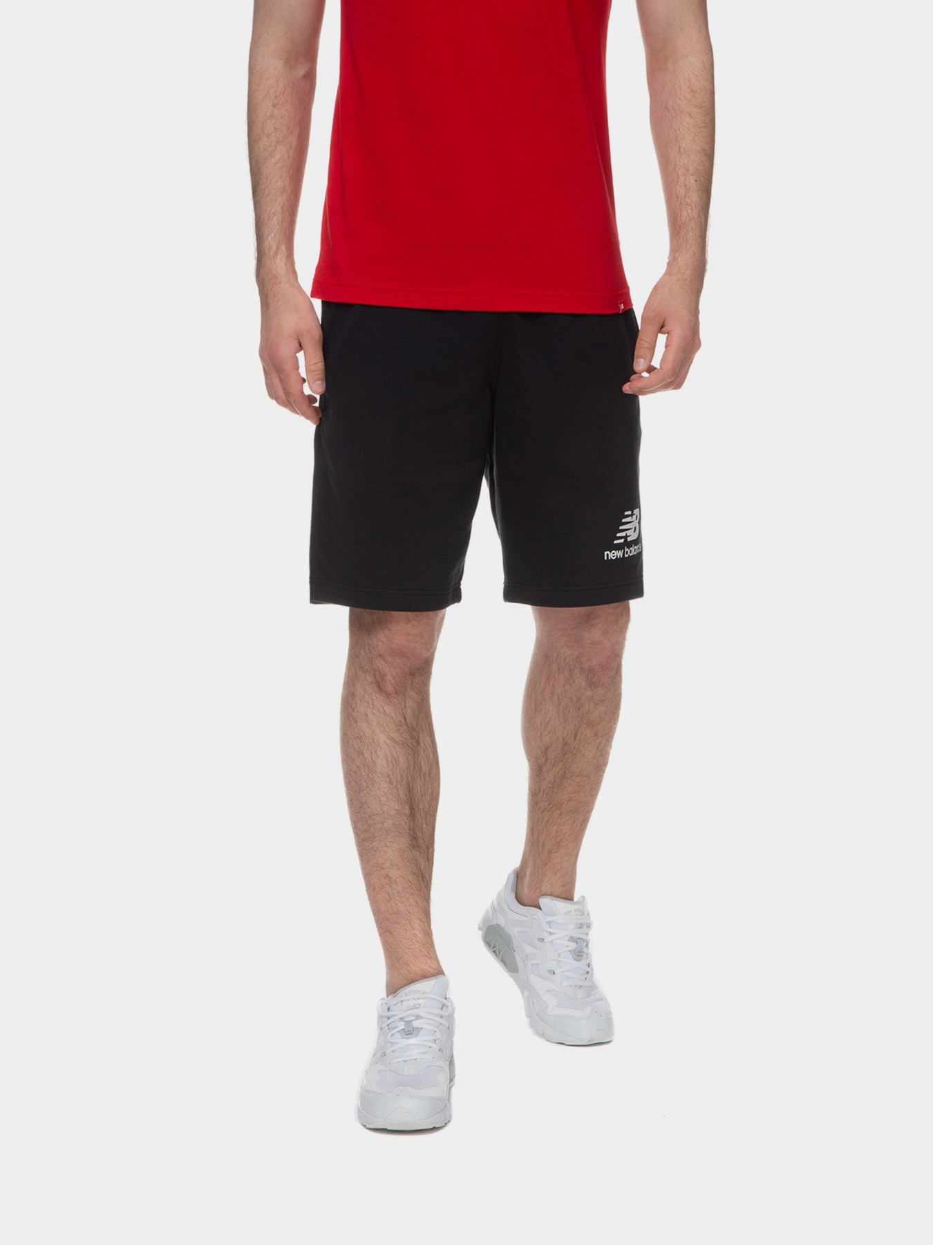 Шорты New Balance Essentials Stacked Logo модель MS03558BK Фото