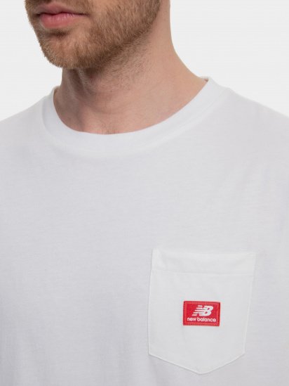 Футболка New Balance Athletics Pocket модель MT01567WT — фото 3 - INTERTOP
