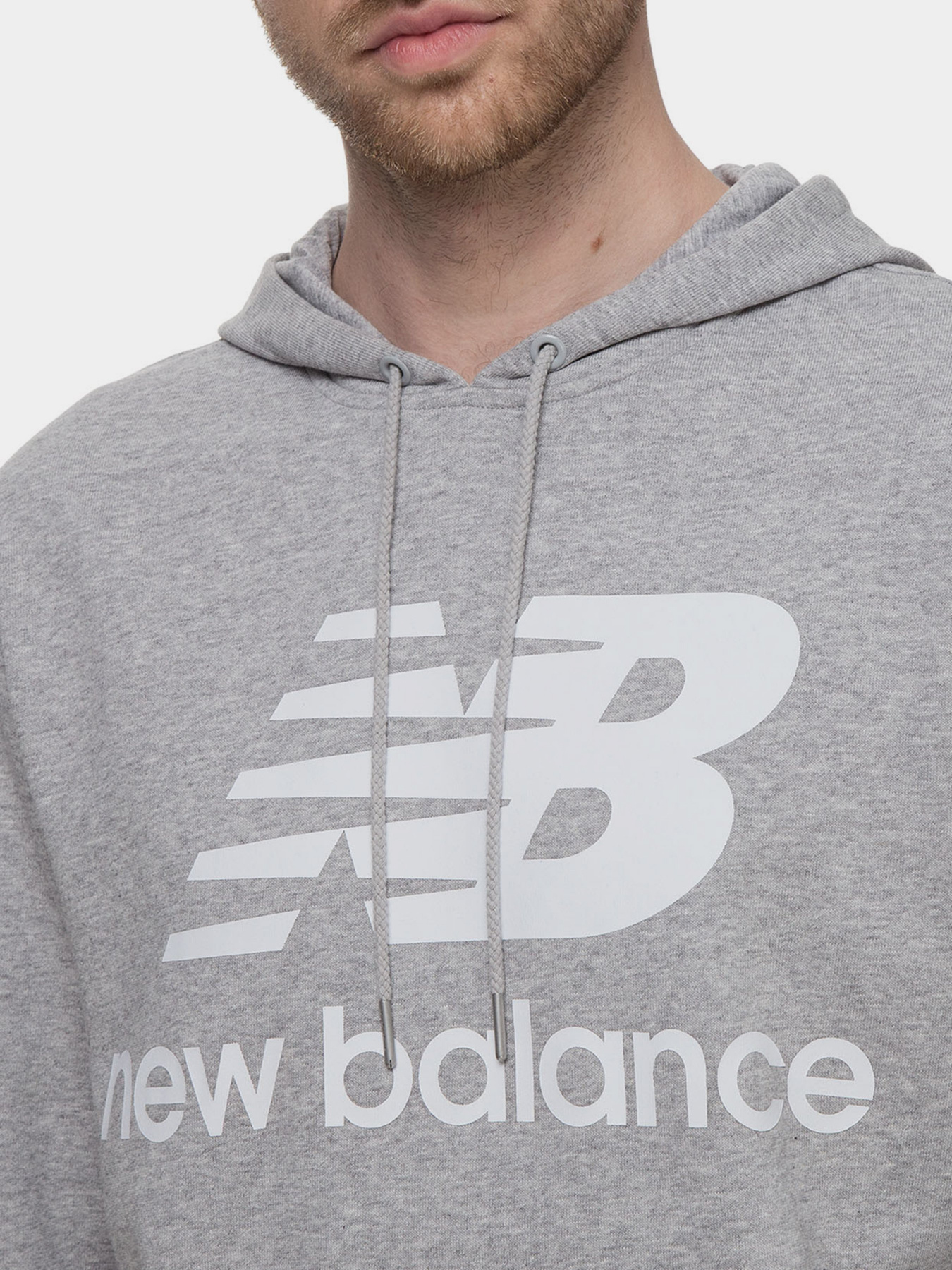 Худи New Balance Essentials Stacked Logo модель MT03558AG Фото