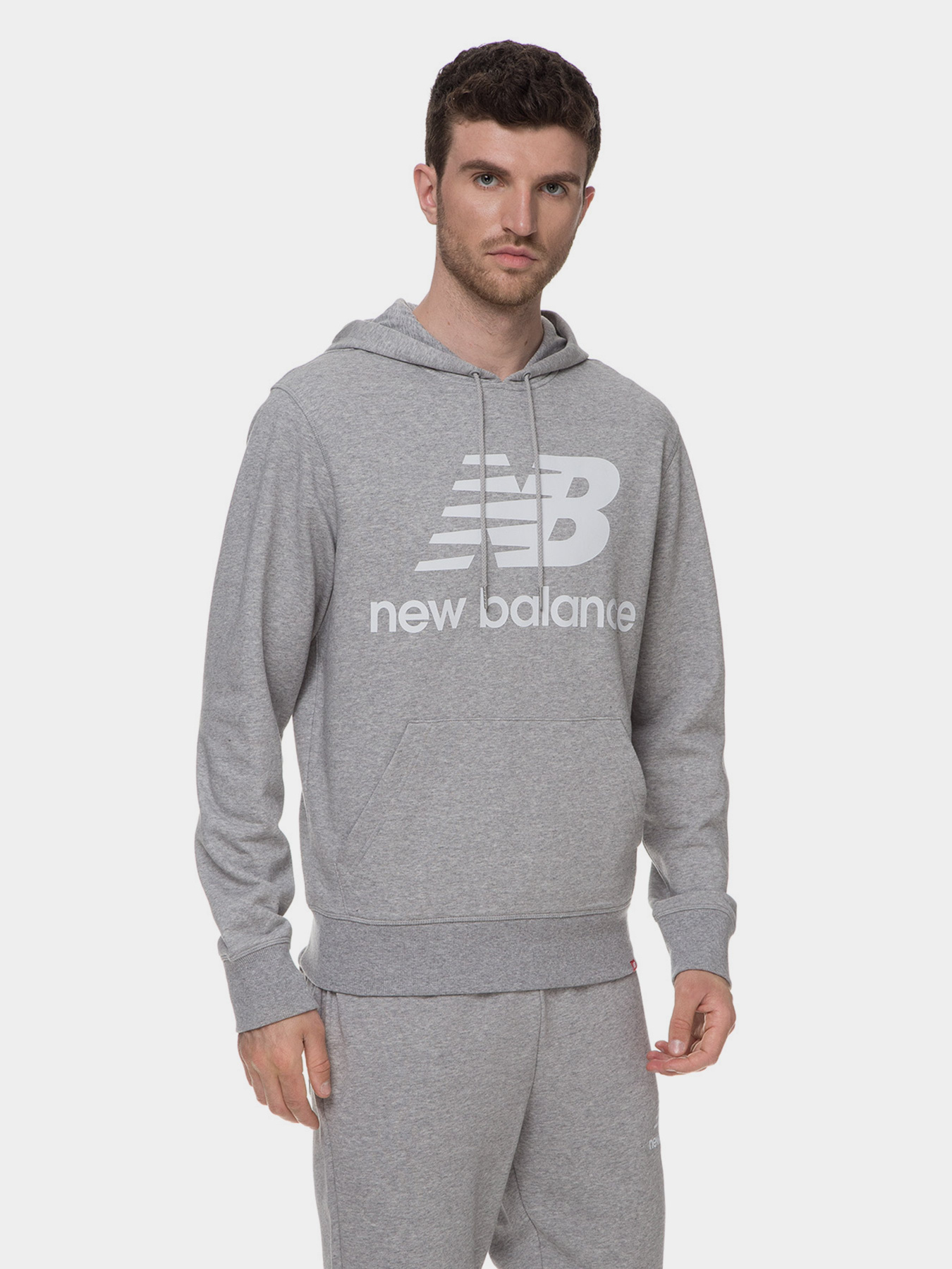 Худи New Balance Essentials Stacked Logo модель MT03558AG Фото